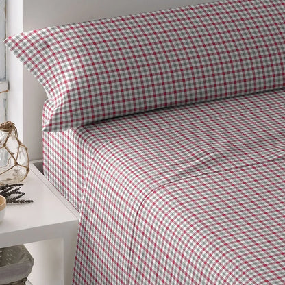 Jogo de lençóis algodão Adam verde vermelho