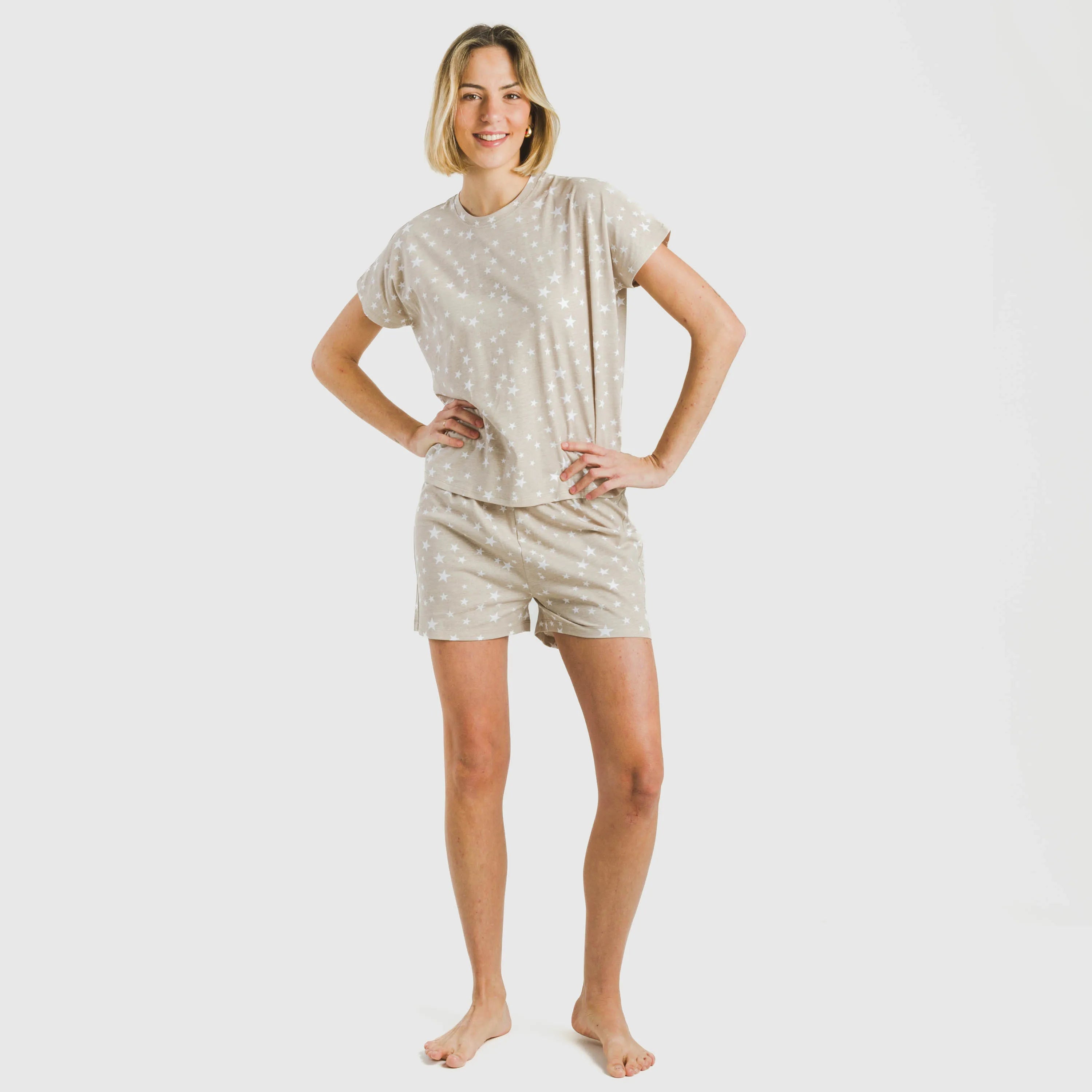 PIJAMA CRT M/FLUIDA ALG DONA ESTRELLITA