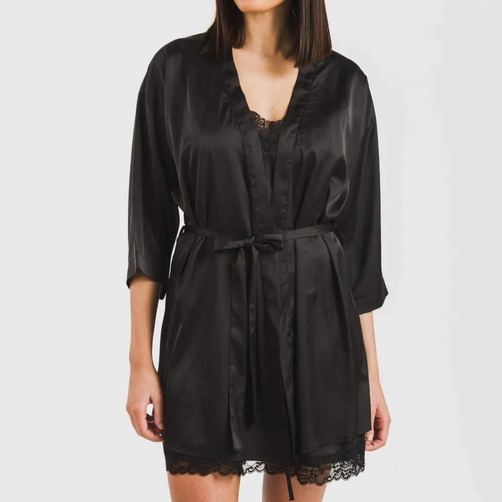 Bata corta mujer satén Friday liso