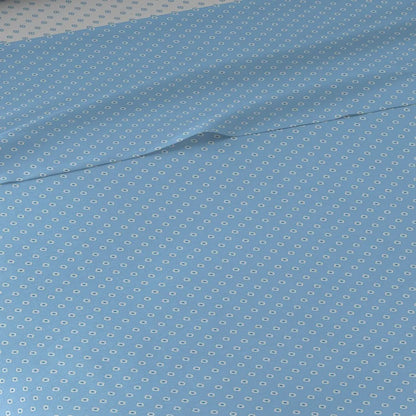 Jogo de lençóis algodão Verso reversível azul indigo