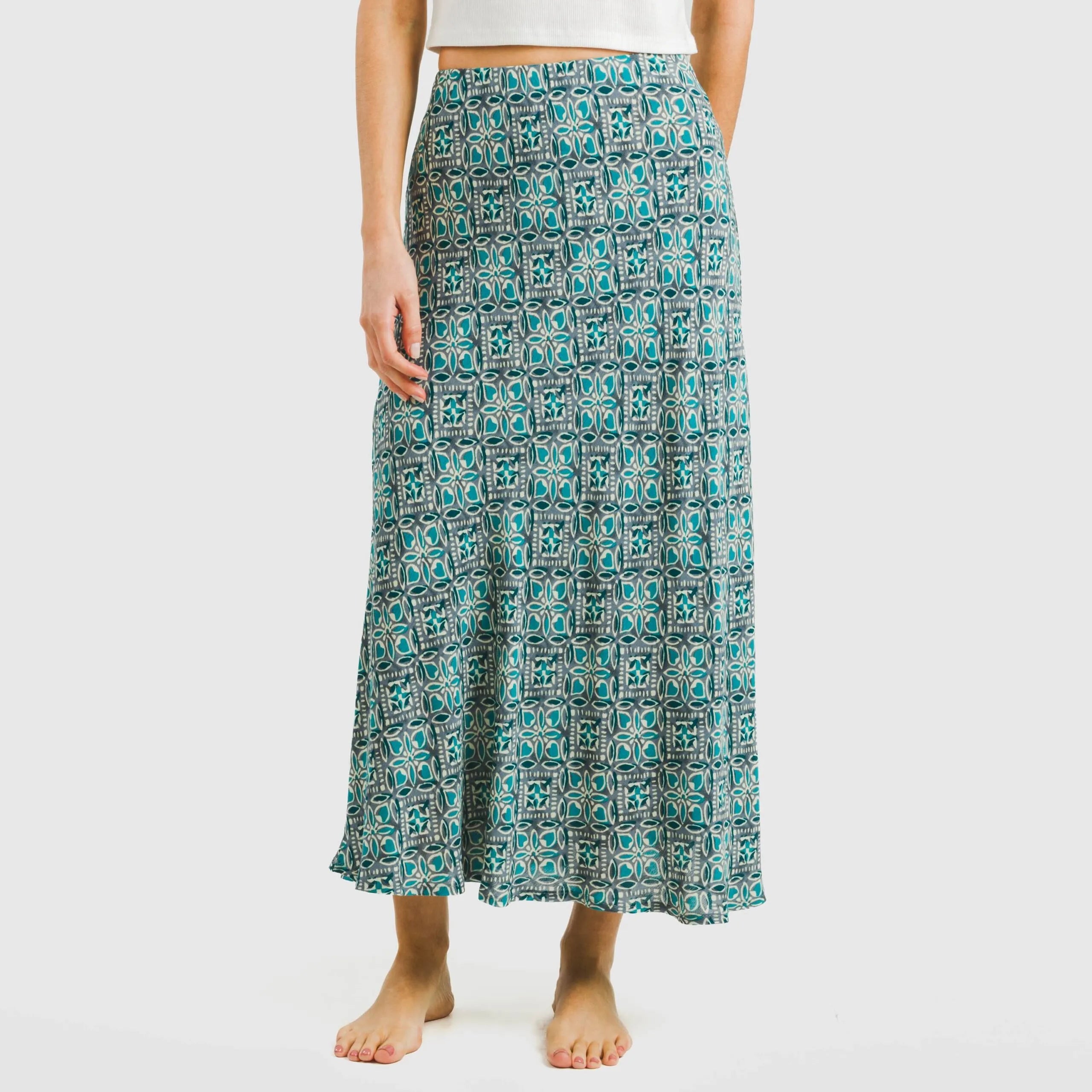 FALDA MIDI VISCOSA BAMBULA MALURA