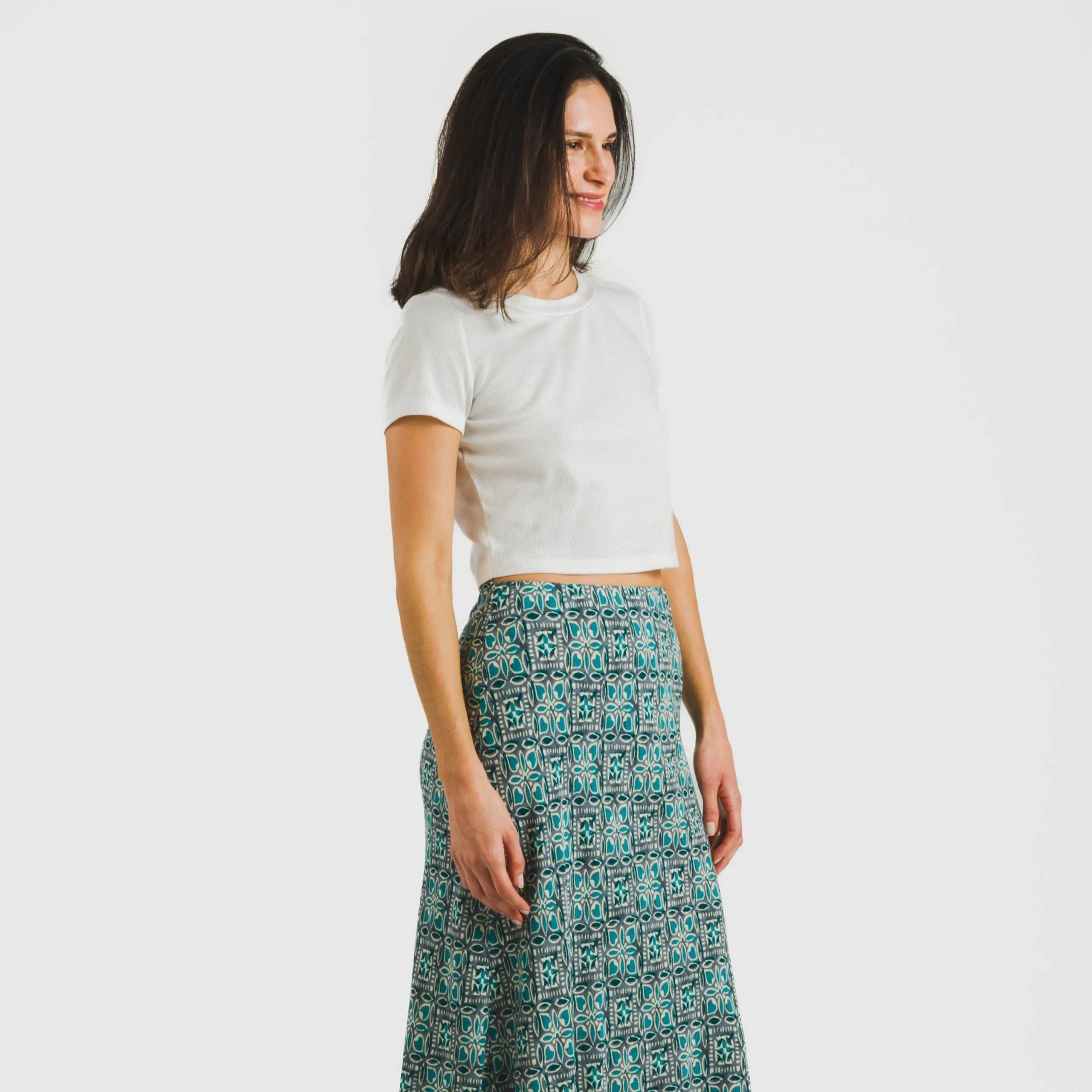 FALDA MIDI VISCOSA BAMBULA MALURA