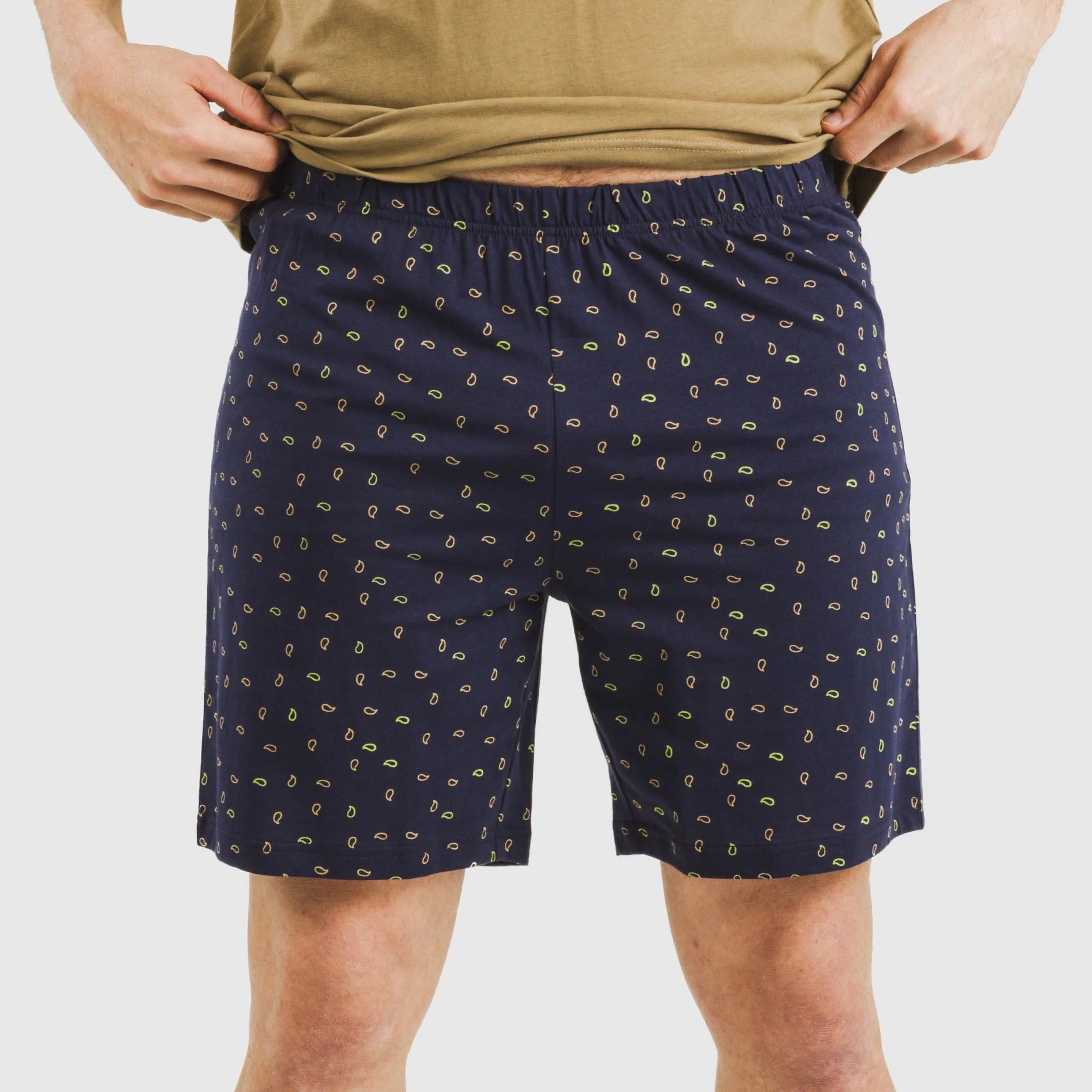 Pijama corto algodón hombre Oggy caqui