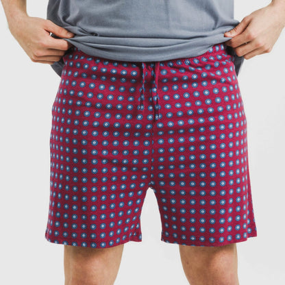 Pijama corto algodón hombre Gladiolo indigo