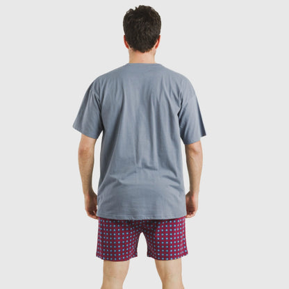 Pijama corto algodón hombre Gladiolo indigo