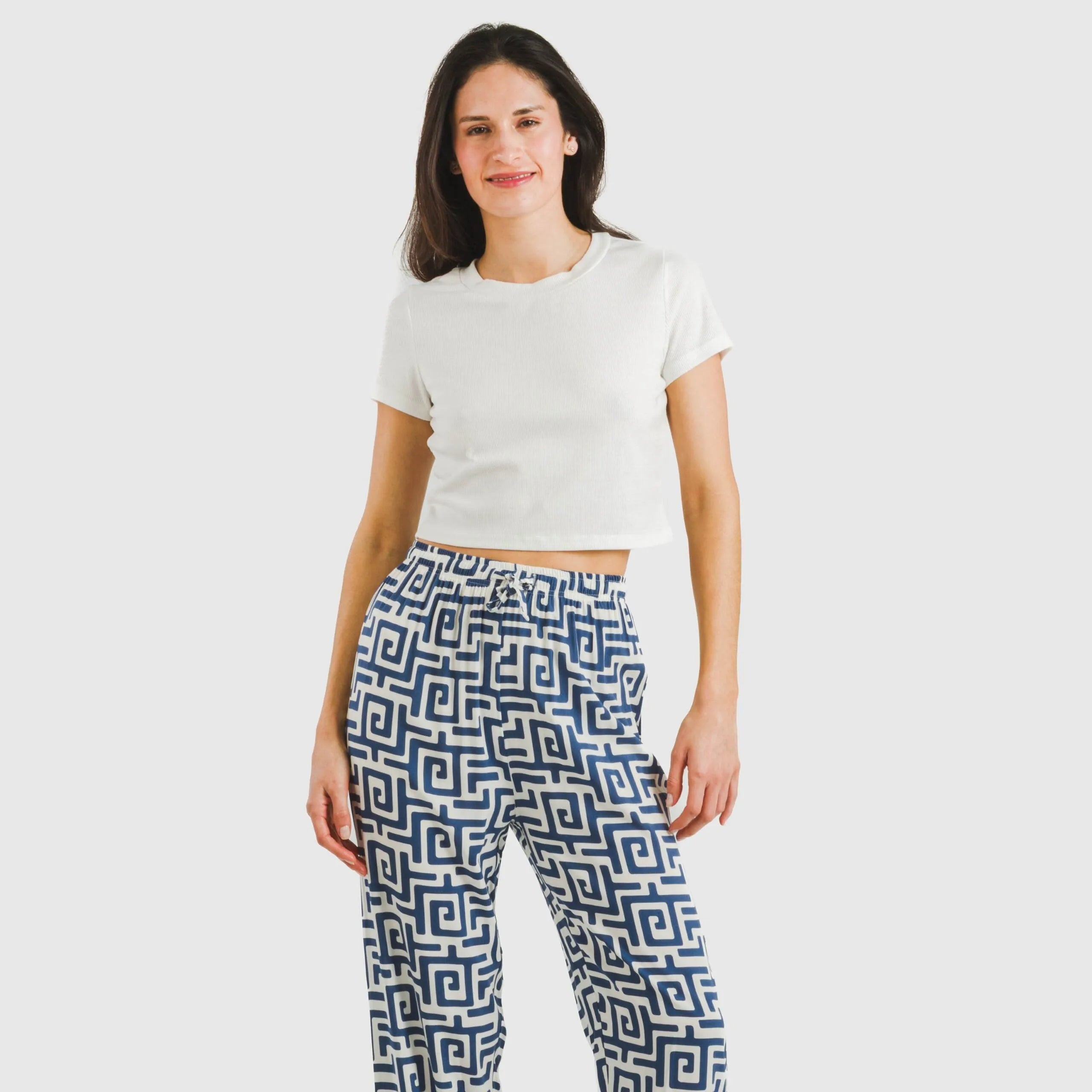 Pantalón viscosa Beriche azul