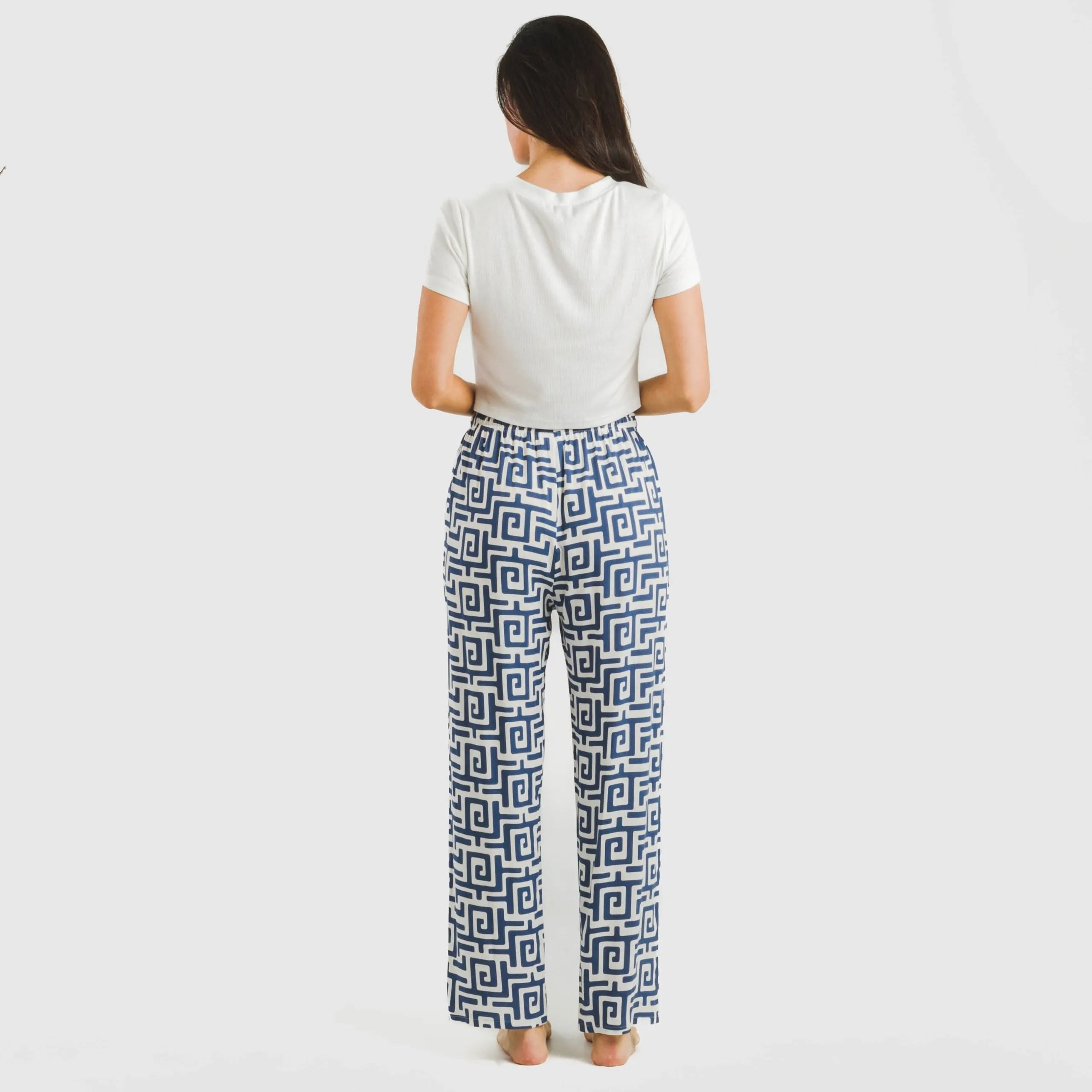 Pantalón viscosa Beriche azul