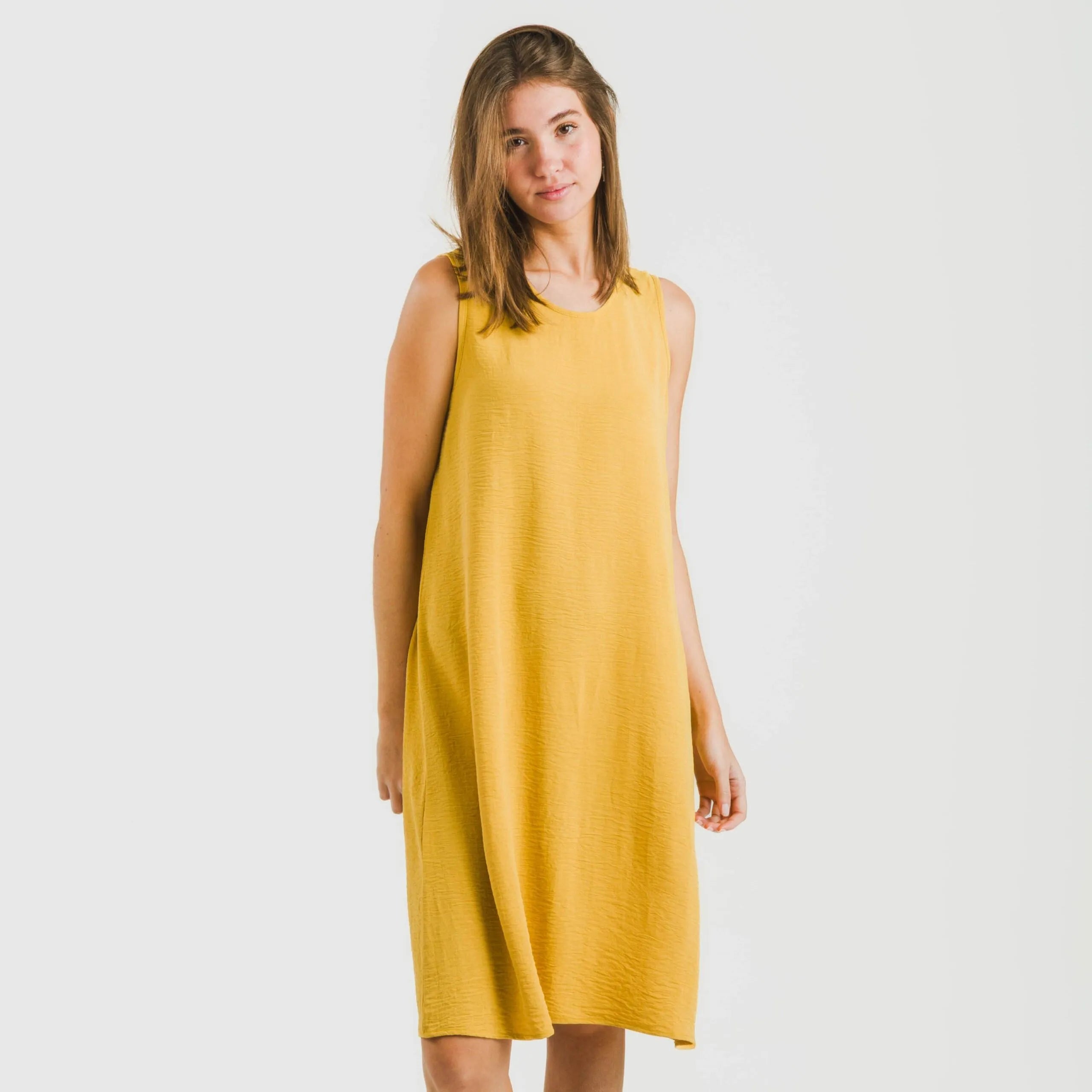 Vestido corto tirantes bambula liso