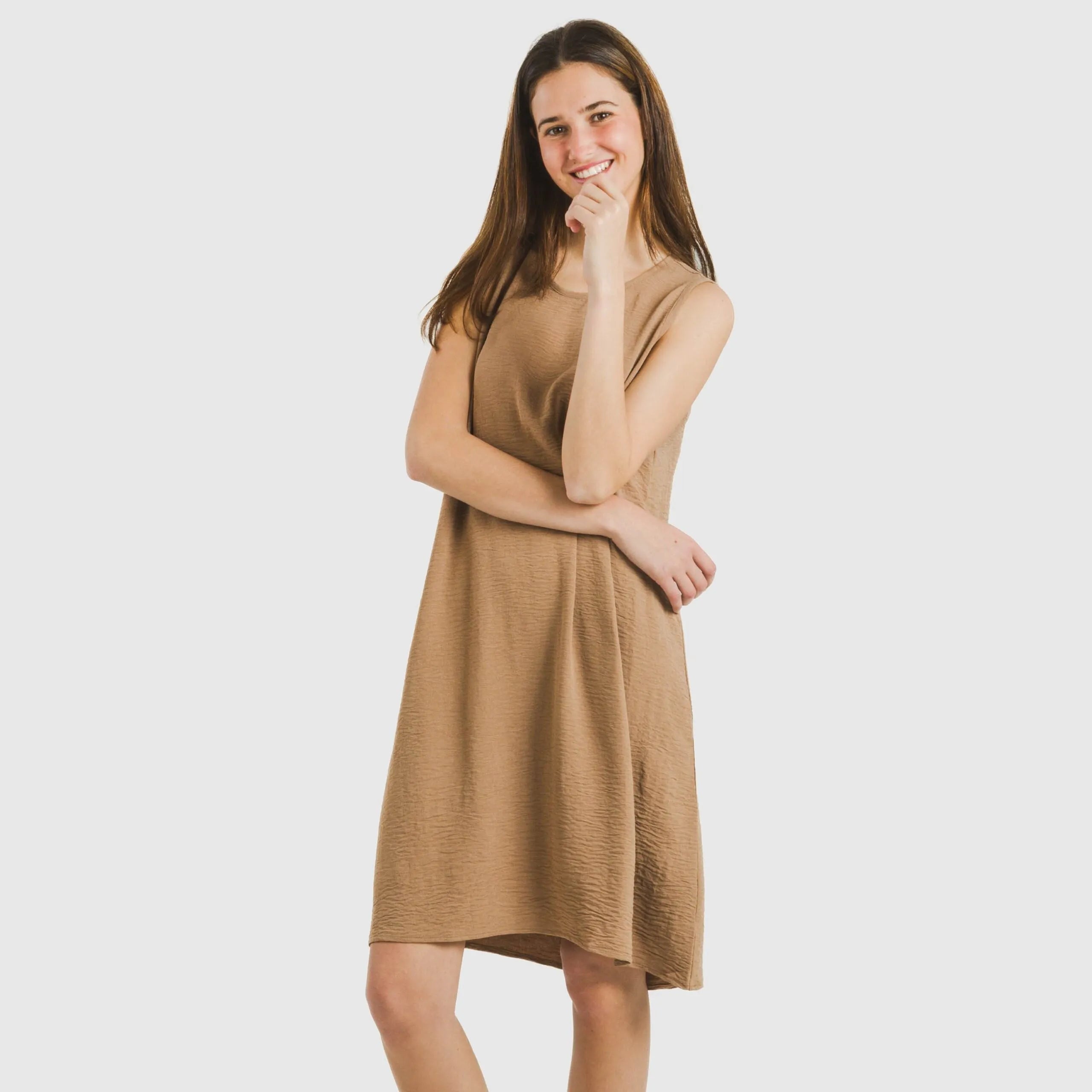 Vestido corto tirantes bambula liso