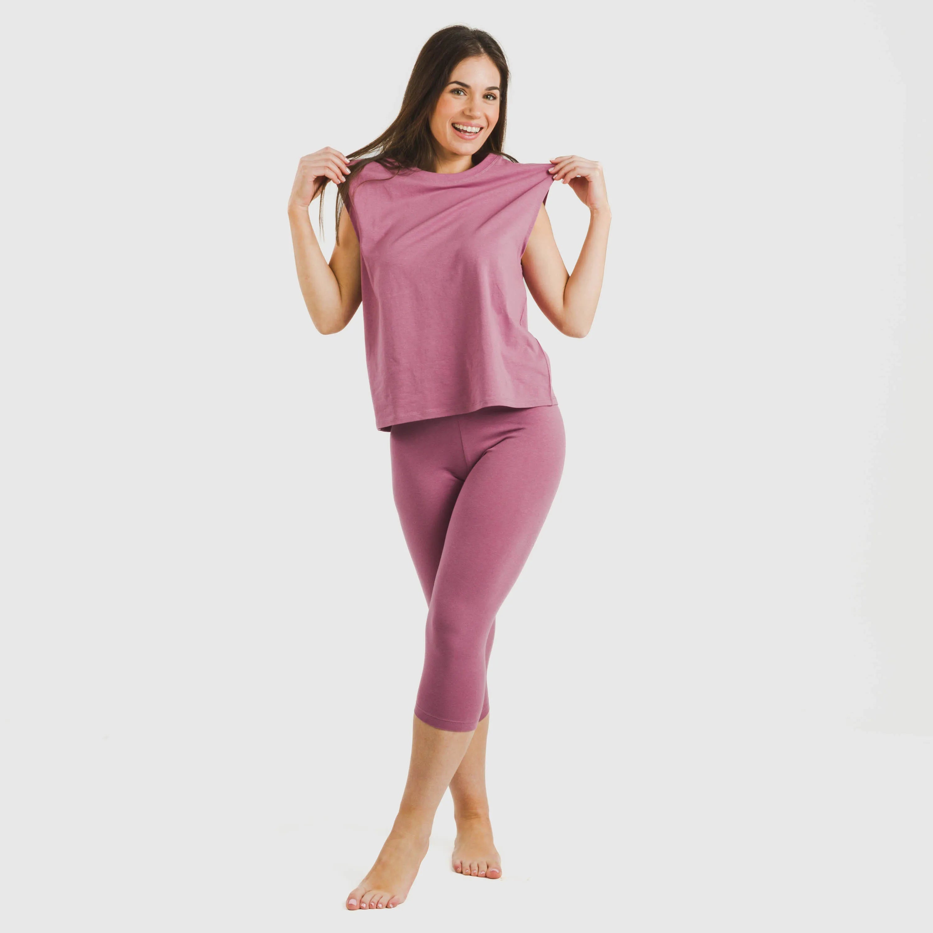 Camiseta tirantes algodón mujer lisa
