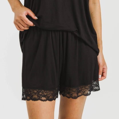 pyjama à bretelles en dentelle de rayonne