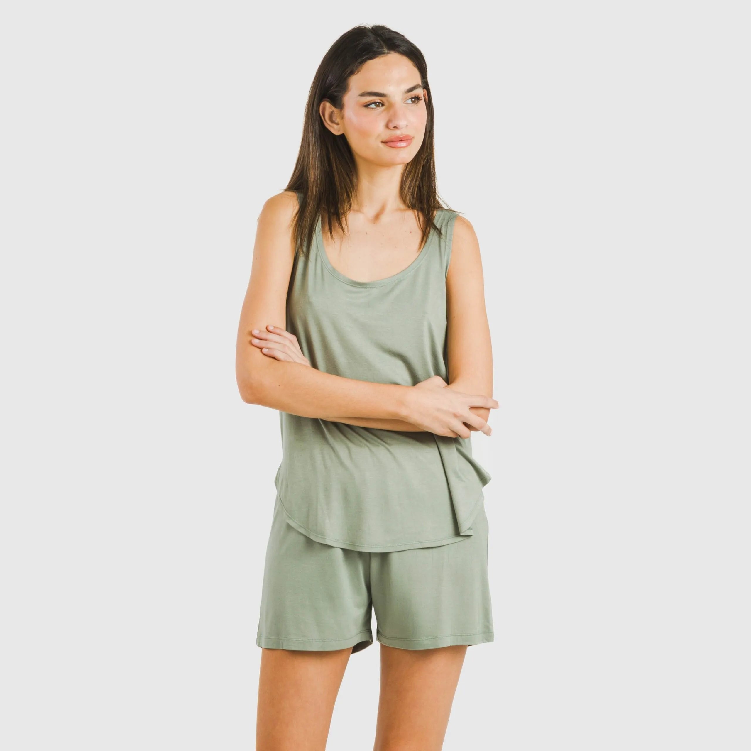 Pijama tirantes mujer viscosa liso