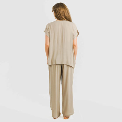 Pantalón largo viscosa bambula liso