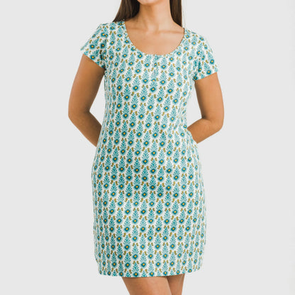 Blusa a maniche corte da donna hibiscus