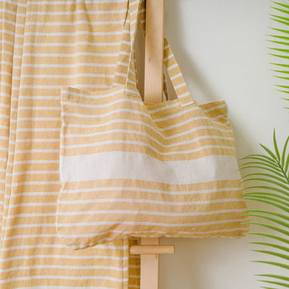 Pack Toalla Pareo + Bolso Raya algodón