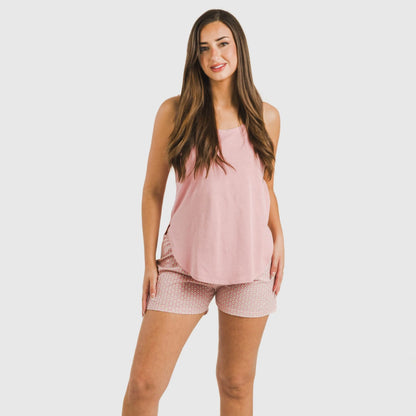 Pijama corto algodón Sassy rosa