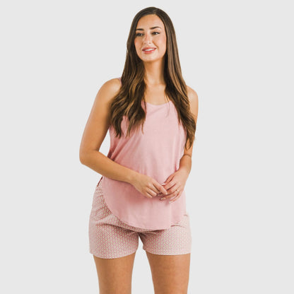 Pijama corto algodón Sassy rosa