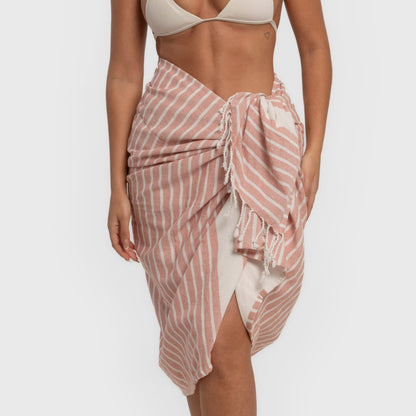 Pack Toalla Pareo + Bolso Raya algodón