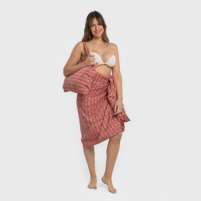 PACK TOALLA PAREO + BOLSO ELOINA