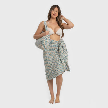 PACK TOALLA PAREO + BOLSO ELOINA