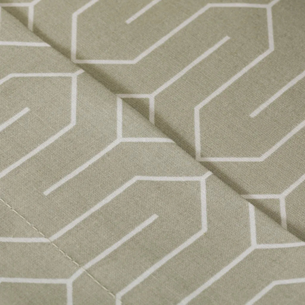 Jogo de lençóis algodão percal Yolanda verde