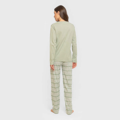 Pijama largo algodón Lemonade verde keike