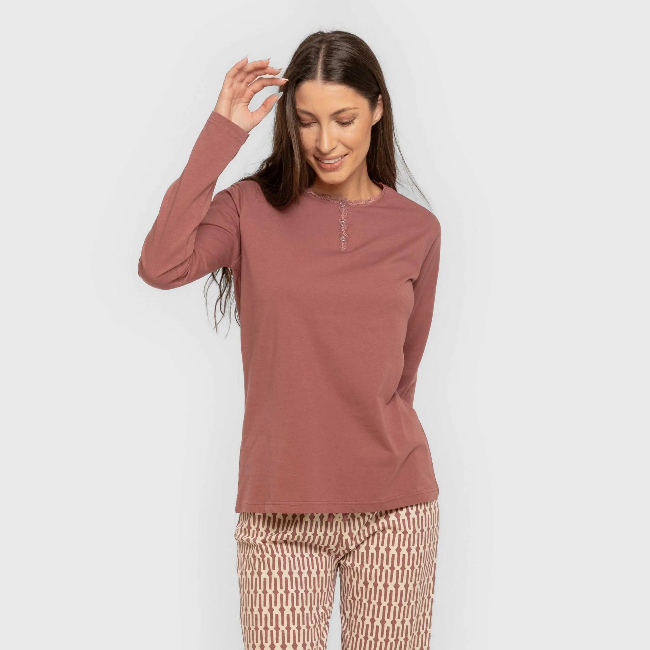 PIJAMA LLARG ALGA DONA EUCALIPTE