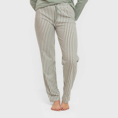 Pijama largo algodón Raya Kodac verde keike