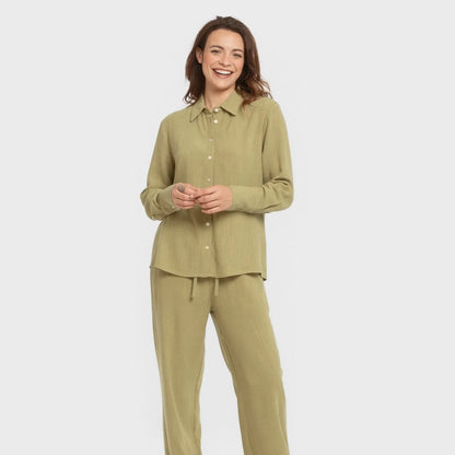 Camisa lino mujer lisa