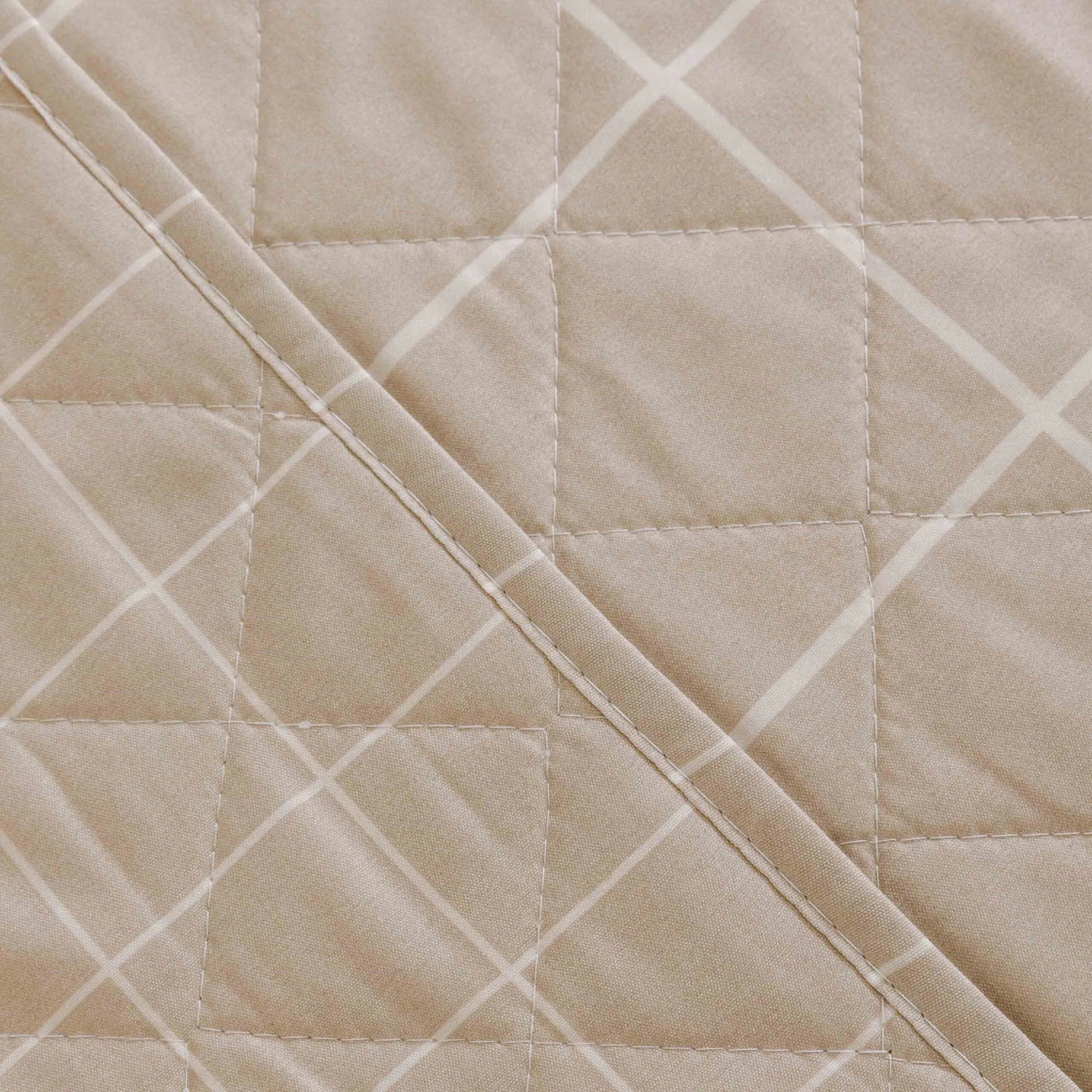 Colcha xadrez de areia Uceda