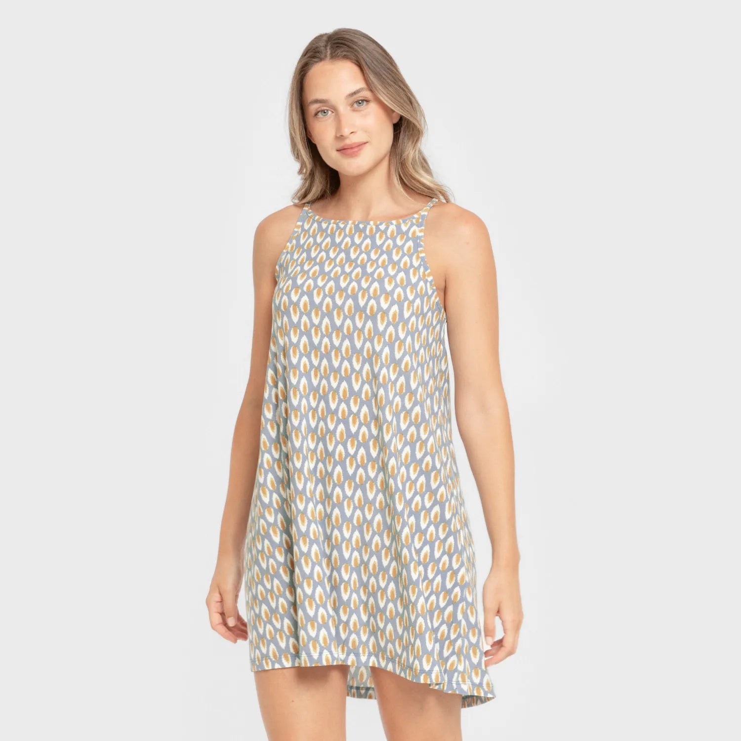 Vestido corto tirantes crepe Zac agua marina