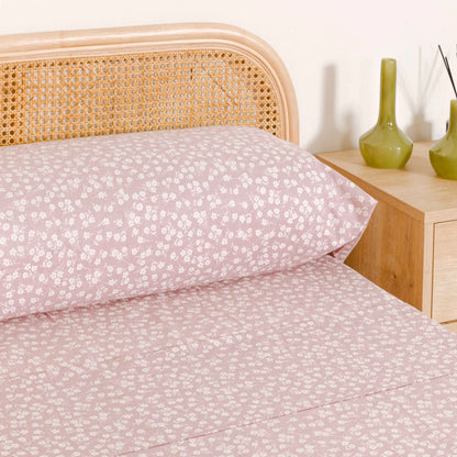 Jogo de lençóis algodão percal Oniris malva