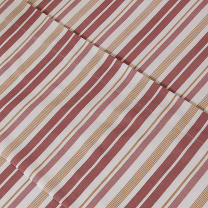 Jogo de lençóis algodão percal Raya Calendula marsala