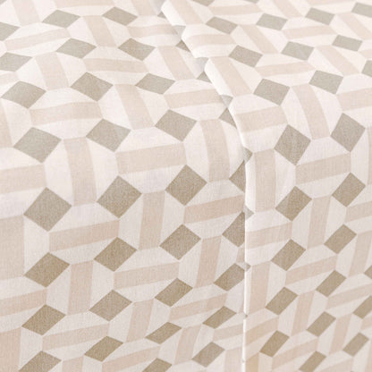 Jogo de lençóis Enrieta em algodão verde seco - cor taupe