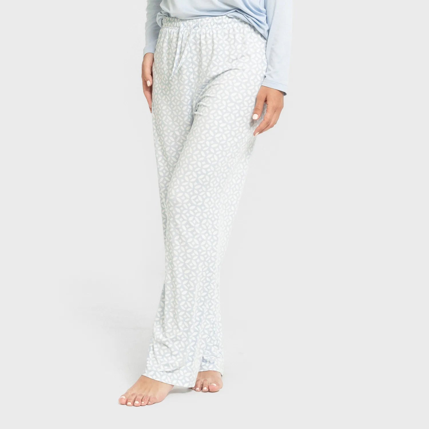 Pijama largo mujer soft Clau celeste