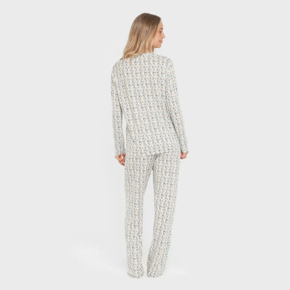 Pijama largo mujer soft Eloina agua marina