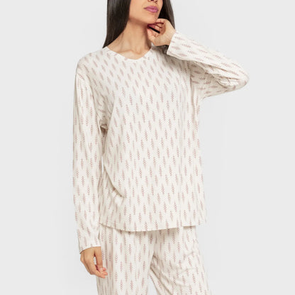 Pijama largo mujer soft Espiga berenjena