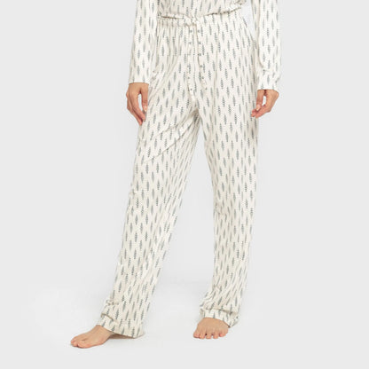 Pijama largo mujer soft Espiga agua marina