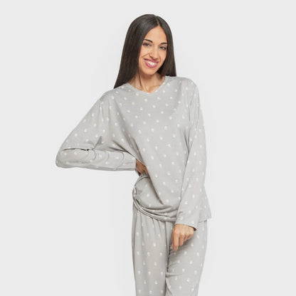 Pijama largo mujer soft Baby gris