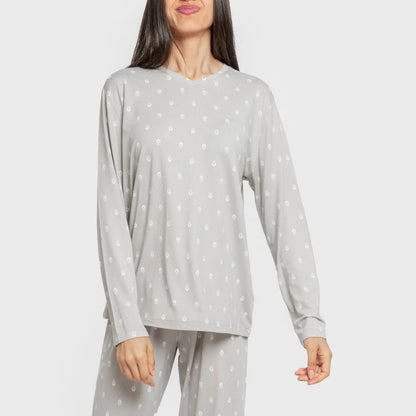 Pijama largo mujer soft Baby gris