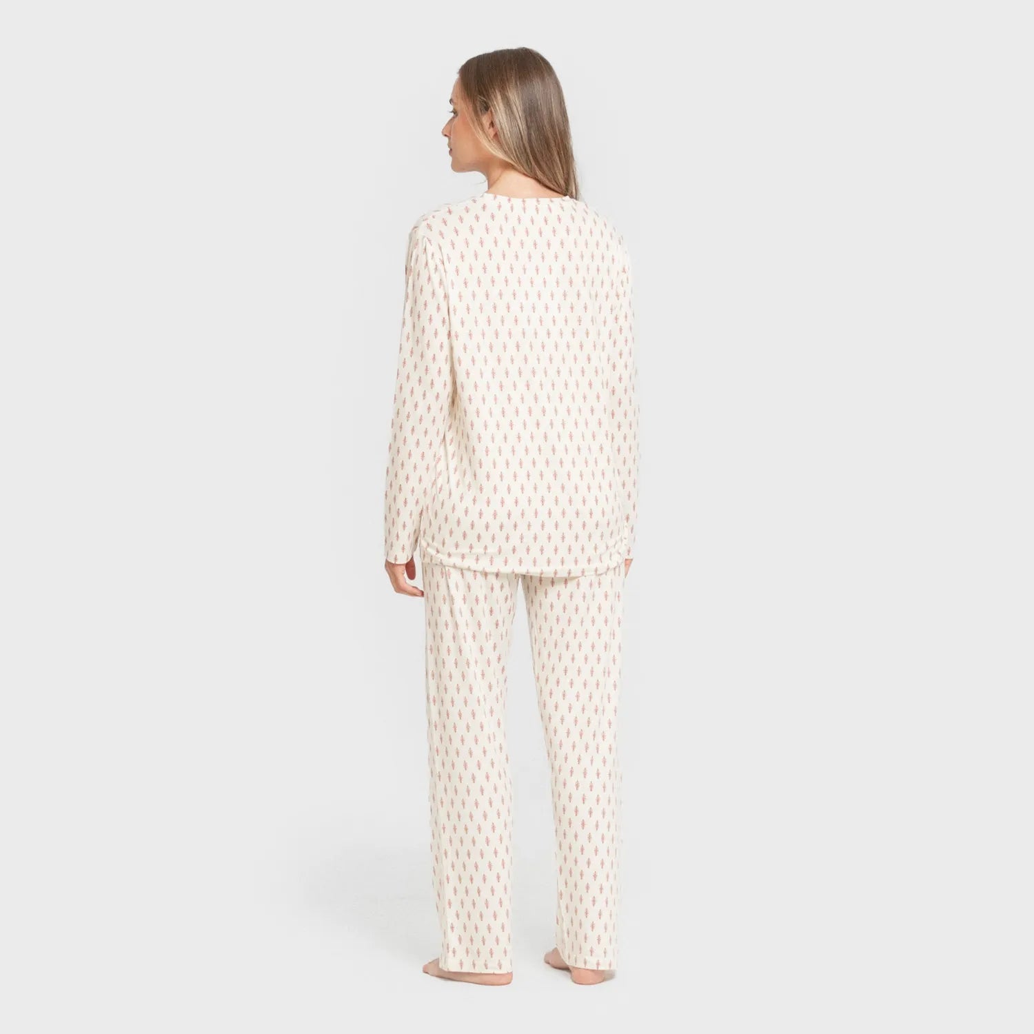 Pijama largo mujer soft Serbia malva rosa