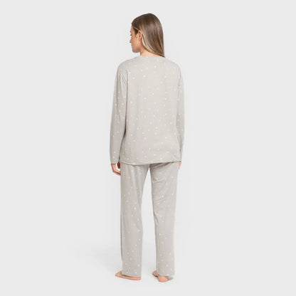 Pijama largo mujer soft Ambarina gris
