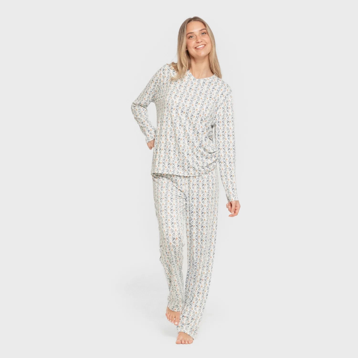 Pijama largo mujer soft Eloina agua marina