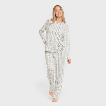 Pijama largo mujer soft Eloina agua marina