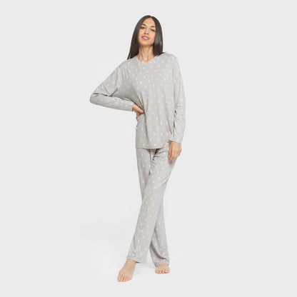 Pijama largo mujer soft Baby gris