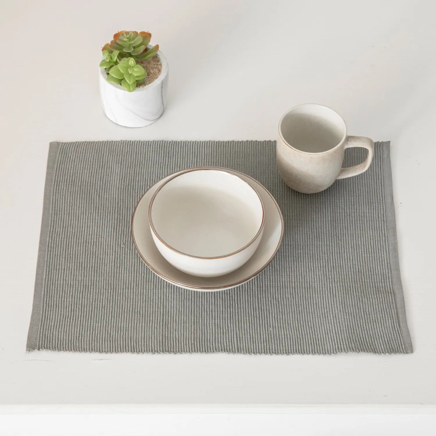 Jogo americano de algodão liso