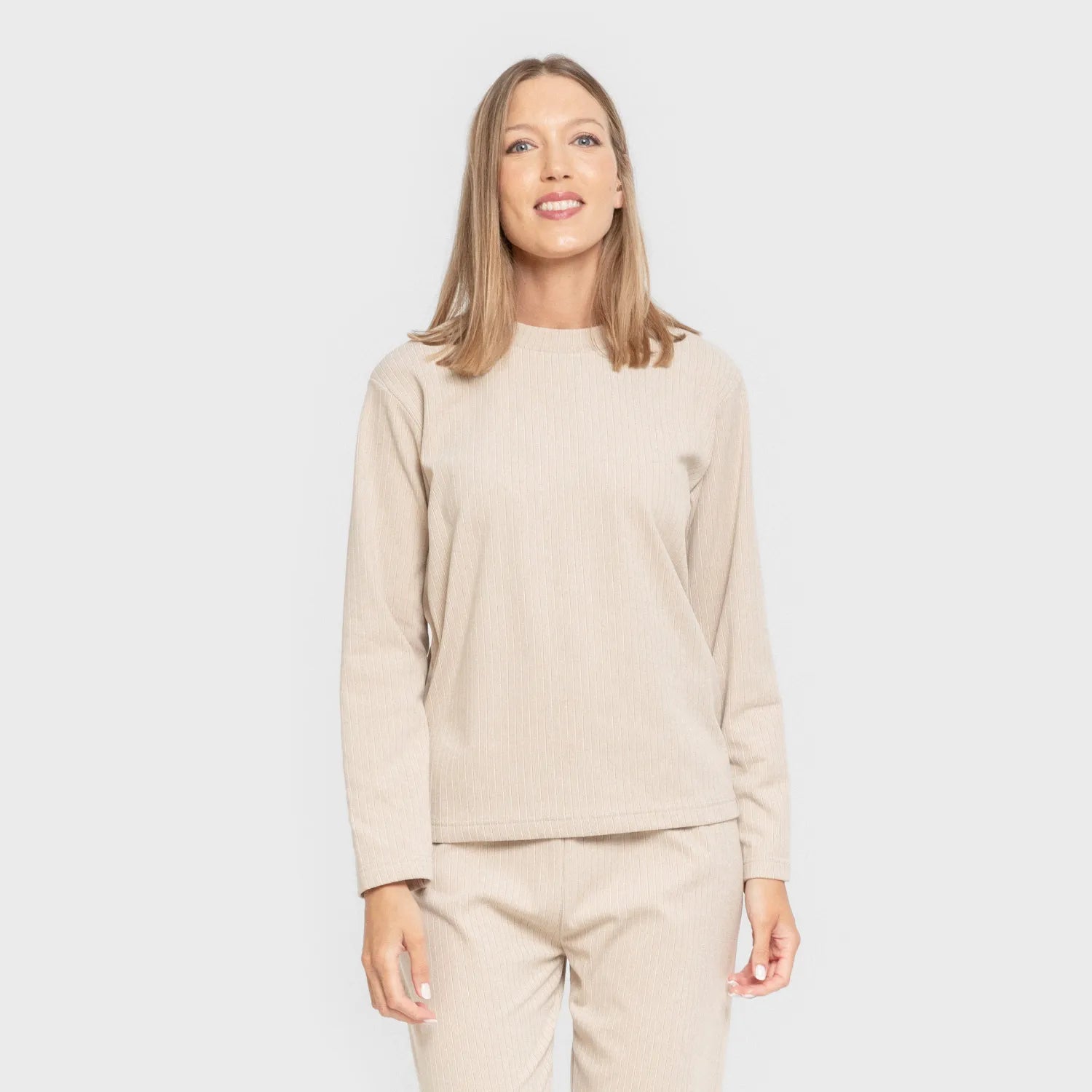 PIJAMA CANALE RAYA ANCHA LISA MUJER