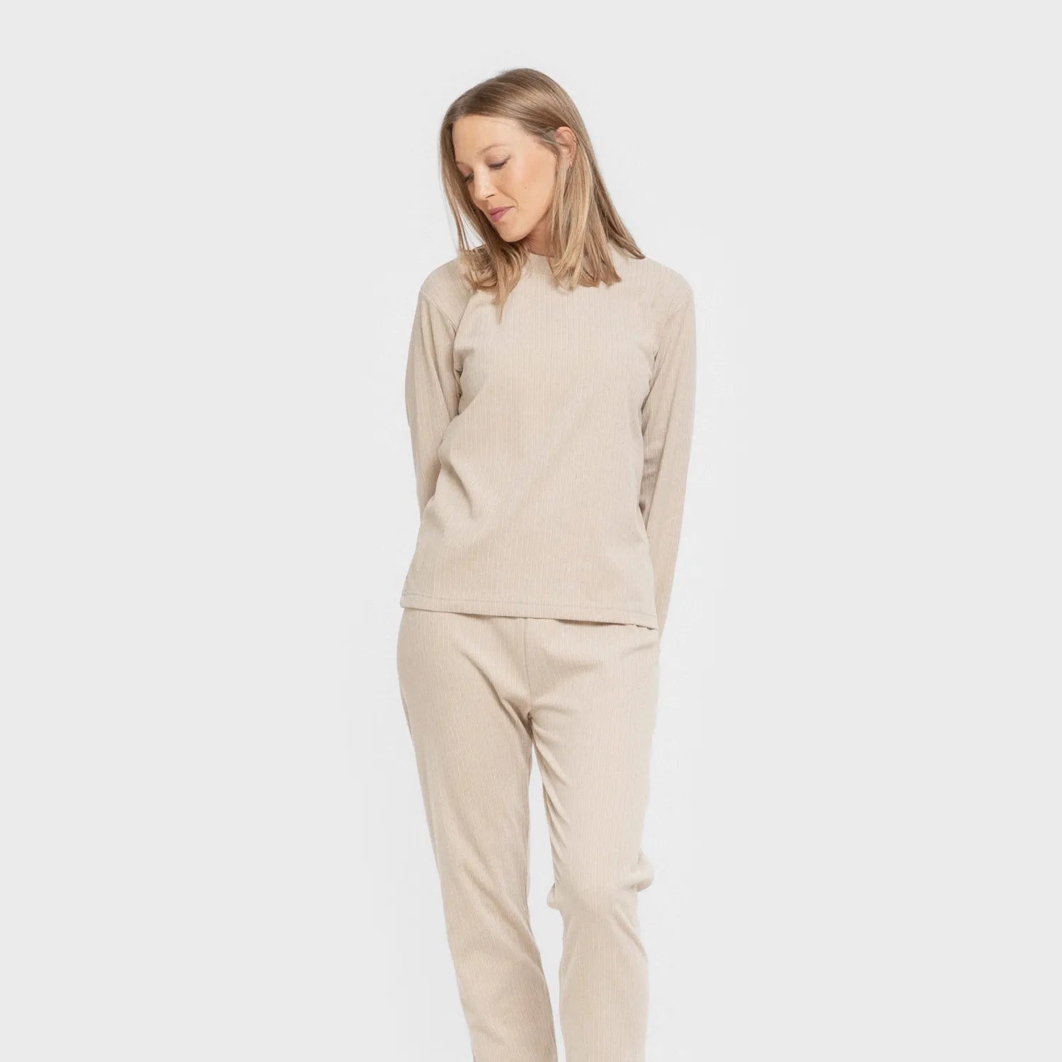 PIJAMA CANALE RAYA ANCHA LISA MUJER