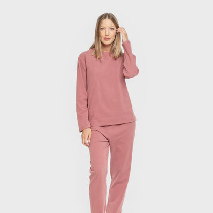 Pigiama a costine Raya ancha marsala