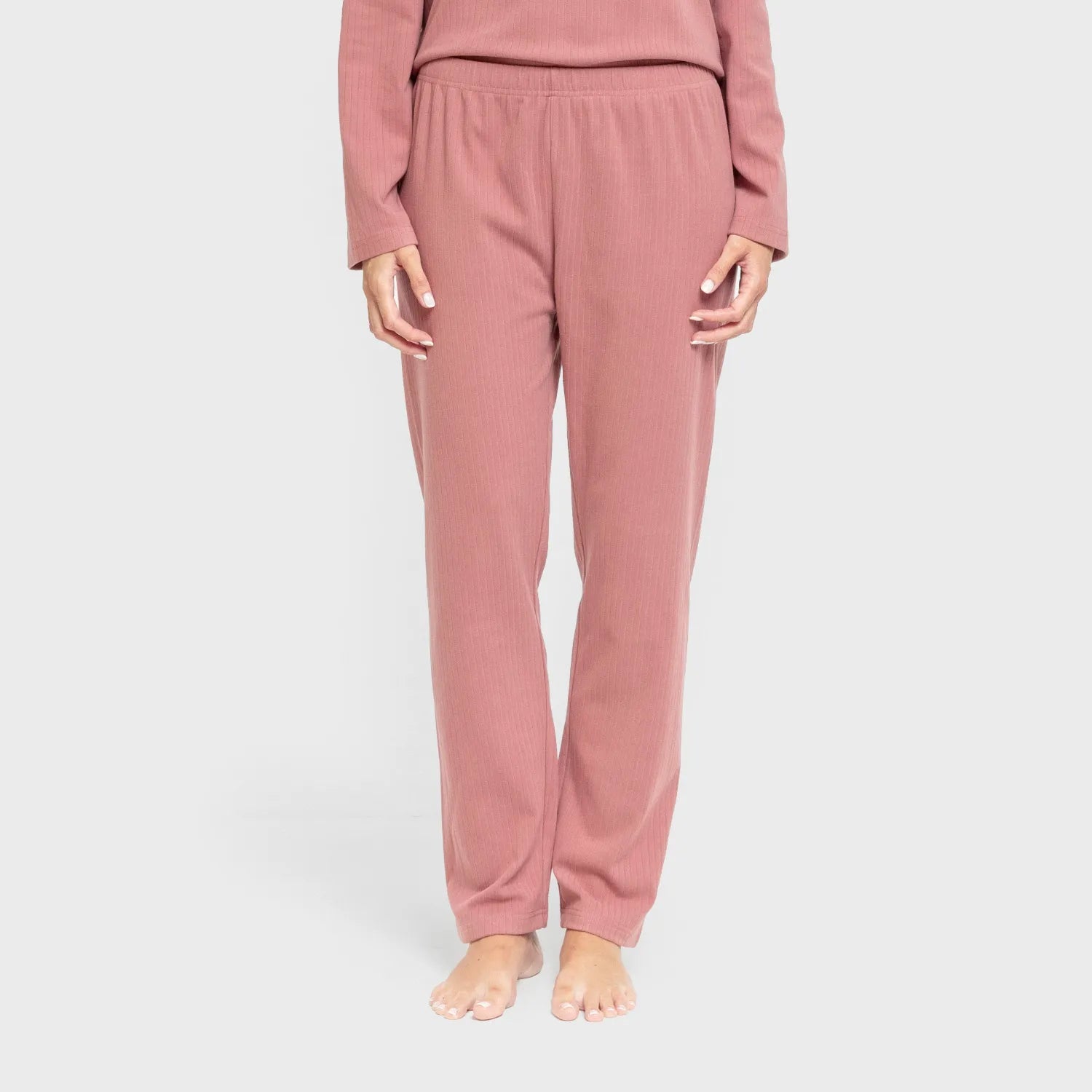 Pigiama a costine Raya ancha marsala